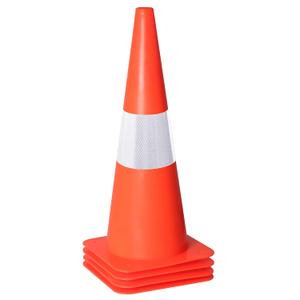 18 Inch 4 Pack Traffic Safety Cones with Reflective Collars,Orange Hazard Caution Cone Road Street Parking Cone, Plastic Cone for Driving Practice,Construction Keep Security Distance Barriers