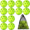Coopay 16Pack Baseball Practice Balls Plastic Training Balls Lightweight Hollow Softballs with a Drawstring Bag for Hitting, Baseball Training Indoor Outdoor Use