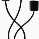 3 Arm Candelabra,Metal Black Candlestick Holders,Decorative Candle Stands for Christmas Halloween Wedding Warmhousing Birthday Dinner Gift - Fits 3/4-Inch-Thick Candles