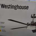 Westinghouse Lighting 7209100 Transitional Castle LED 52 inch Brushed Nickel Indoor Ceiling Fan, LED Light Kit with Opal Frosted Glass