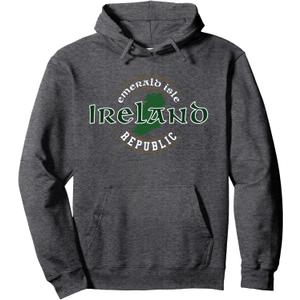 Ireland Republic Emerald Isle Irish Map Pullover Hoodie, Large