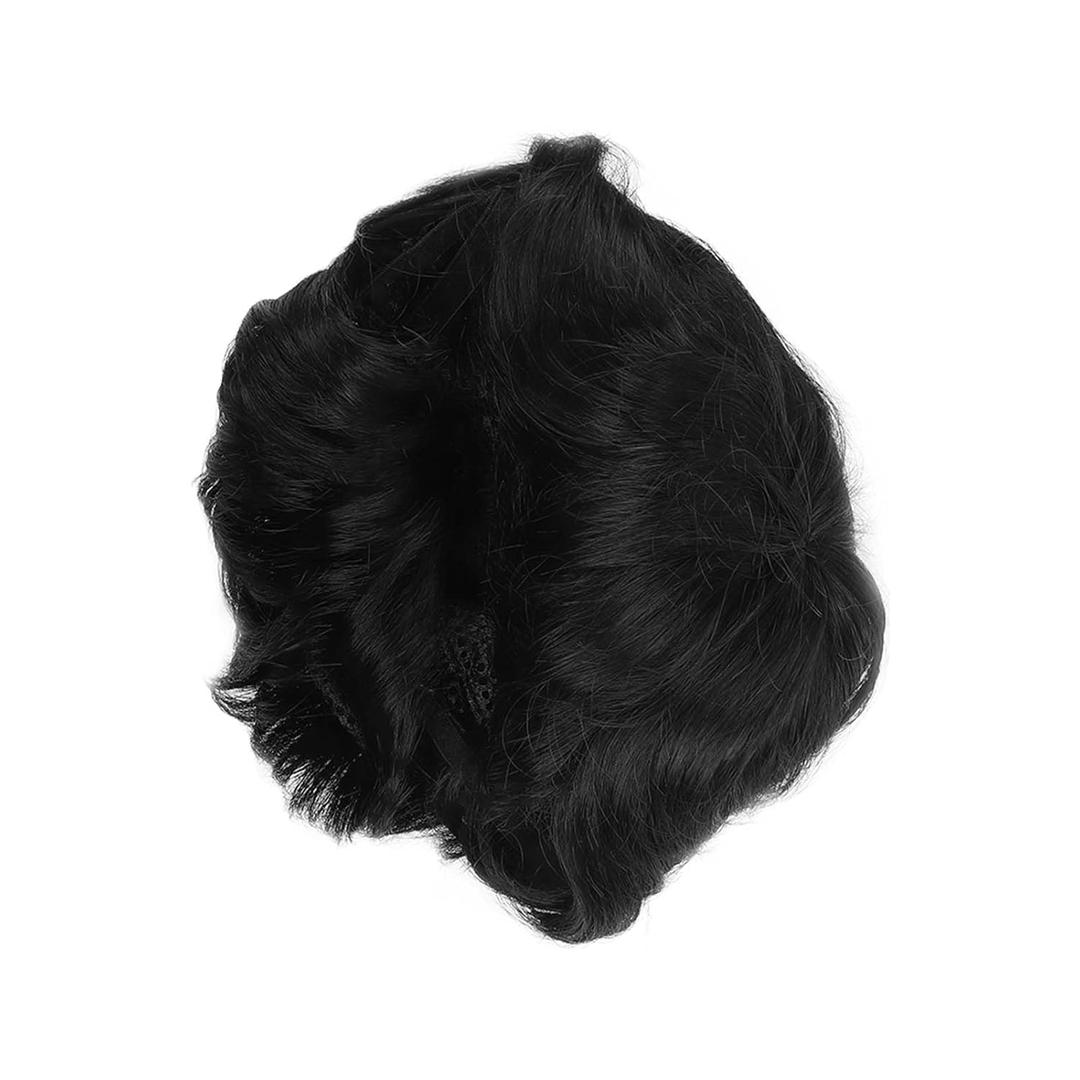 Short Wig for Men Fluffy Texture High Temperature Silk Real Wig Comfortable Strong Good Breathability Smoothing Full Hairstyle for Parties Halloween Role Playing Daily Life