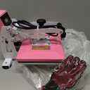 MAIKESUB 12x10 Pink Heat Press Machine for T-Shirts & HTV Sublimation Machine