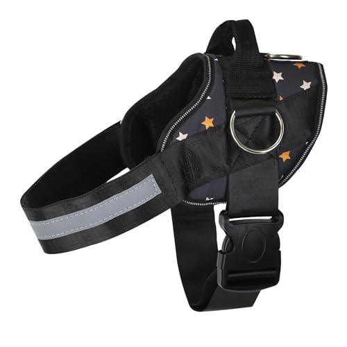 Joyride Basic Essential Dog Harness 1.0 - Small, Medium, Large Dogs, No-Pull Pet Vest with 3 Side Rings for Leash Placement, Adjustable for Training (Fall Stars, S)