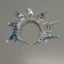 DRESBE Light Up Sun Headbands LED Fire Halo Headband Flame Glow Party Rave Hair Accessories for Girls