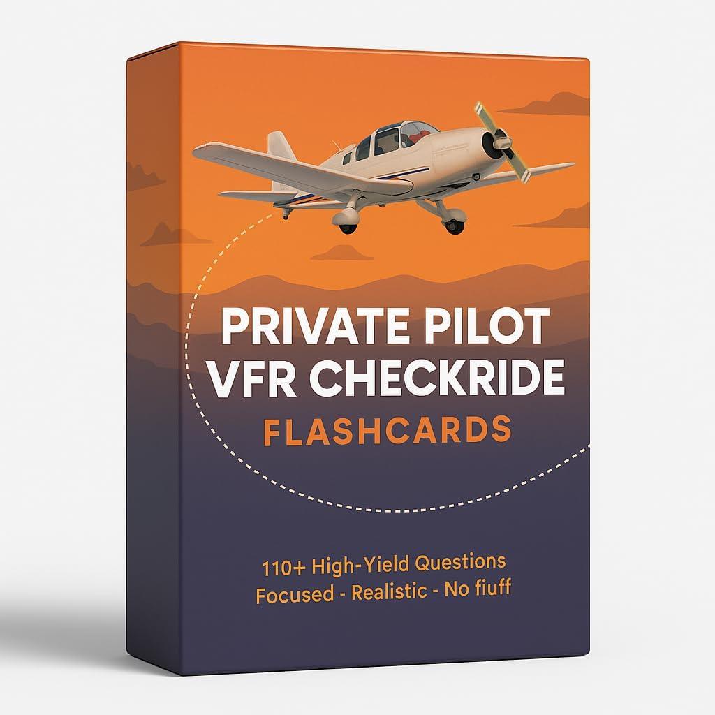 Private Pilot VFR Oral Exam Flashcards for Checkride – 110+ High-Yield Questions, Modeled After Real Examiner Prompts, Efficient FAA Test Prep for 2025, Essential Study Cards for Student Pilots, 5 inches x 3.2 inches