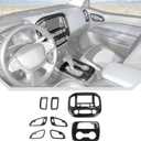 JeCar 8pcs Carbon Fiber Interior Decor Cover Trim Kit for 2014-2022 Chevy Colorado GMC-Canyon Interior Accessorie