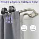 Brushed Nickel Double Curtain Rods For Windows 72-144 Inch,Heavy Duty Double Curtain Rod with Aluminum Finials and Bracket,Adjustable Double Window Rods For Blackout Or Room Darkening Panels