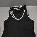 OLCHEE Womens Workout Sets 2 Piece Gym Yoga Outfits Crossover Flare Leggings Crop Tank Top with Contrast Trim (X-Large, Black)