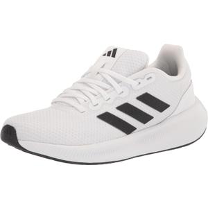 adidas Women's Run Falcon 3.0 Sneaker, White/ Black/ Black, 9.5