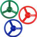 3 Pack Playground Steering Wheel Swingset Playset Wheel Toys Plastic Steering Wheel for Kids Outdoor Backyard Playhouse Treehouse (Color Set 2)