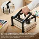Linocut Printing Hand Lever Press Machine, A5 Linocut Press Machine, with Rubber Roller & Felt Pad, Fit for Linocut Printing, Woodcut Printing, Letterpress, Rubber, Cardboard, Cork Printing