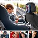 WONNIE Tablet Holder for Car, Upgraded iPad Holder for Car Mount Headrest, iPad Mount Back Seat for Kids with Anti-Slip Strap, Silicone Holding Net/Fits All 7-12.9'' Tablets