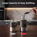 Bonsenkitchen Electric Salt and Pepper Grinder Set, USB-C Rechargeable Stainless Steel Adjustable Coarseness Pepper Mill with LED Light, 95ml Large Capacity, Clean Brush for Kitchen, BBQ & Camping
