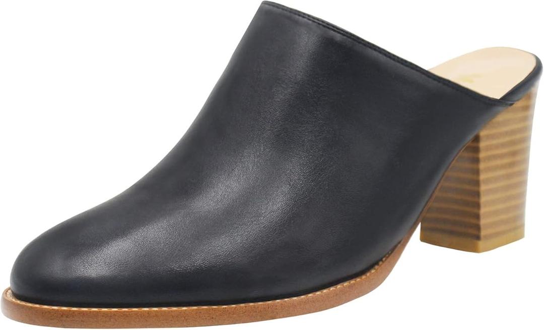 SM NEW YORK Womens Chunky Heels Mules and Clogs Closed Toe Bootie Pumps Slides Shoes 6