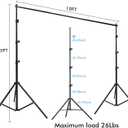 SLOW DOLPHIN 10 x 8.5 ft Photography Photo Video Studio Background Stand Support Kit with Muslin Backdrop (White Black), 5500K 85W LED Blub, Umbrella Lighting Kit for Studio, Portrait, Video Shooting