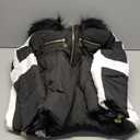 Yousify Womens Snow Suits Winter Ski Suit Onesie Outdoor Sports Waterproof Snowsuit Removable Faux Fur Collar Coat Jumpsuit (Small, 01-black)