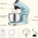 Kitchen in the box Stand Mixer,3.2Qt Small Electric Food Mixer,6 Speeds Portable Lightweight Kitchen Mixer for Daily Use with Egg Whisk,Dough Hook,Flat Beater