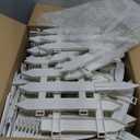 72 Pack White Garden Fence with 72 Insert Lawn Picket Fence Garden Border Decorative Plastic Panels for Landscape Path Flowerbeds Plant Yard, 6.69'' L x 7.87'' H