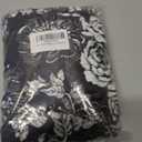 Stretch Dining Chair Seat Covers Set of 6,Dining Chair Slipcovers, Floral Printed Chair Covers,Soft Fabric Washable Upholstered Chair Seat Protector, No Rear Covers for Home Kitchen Dining Room (Black Base White Rose)