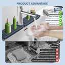 Faucet Mat for Kitchen Sink,Super Absorbent Diatomite faucet mat, Quick Drying Stone Sink Tray, Faucet Splash Guard for Kitchen,Bathroom Counter (Dark grey, 23.6" x 3.9")