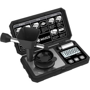 MAXUS Digital Milligram Scale 50g/0.001g with Calibration Weight, Reloading Scale with Powder Trickler Accessories (Black)
