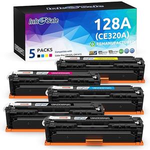 INK E-SALE 5-Pack Remanufactured Toner Cartridge Replacement for HP 128A CE320A CE321A CE322A CE323A Canon 116 Toner Ink Set for HP LaserJet CP1525n CP1525nw CM1415fn CM1415fnw MF8080Cw Printe