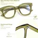 Madison Avenue Oversized Blue Light Blocking Glasses for Women Fashion Blue Light Blockers Anti Eyestrain & UV Protection Computer Eyeglasses (Olive Green)