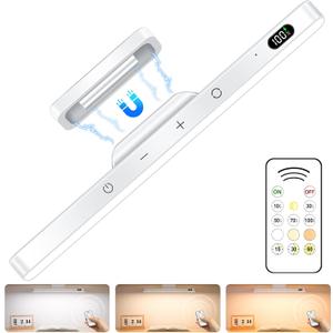 Ferswe 5W Mirror Lights with Remote Control,3 Color Adjustable Makeup Light with 120 LEDs,2500mAh Rechargeable Light Bar,Touch Light Wireless for Cabinets,Stick On Lights for Closet,Bunk Bed