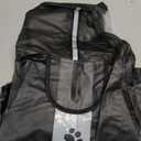 Olsa Dog Raincoat, Dog Hooded Slicker Poncho, 4 Legs Rain Jacket with Reflective Stripe, Transparent Water Proof Resistant Rain Snow Clothes for Small Medium Large (Black, L)
