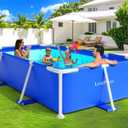 Above Ground Pool,Frame Deep Swimming Pools, Family Pool,Large Above Ground Easy Set, Outdoor Backyard Pools for Kids, Adults,7ft x 48in x 24in