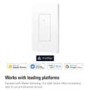 Eve Light Switch (Matter) Smart Wall Switch for Apple Home, Alexa, Google Home, SmartThings; for Single-Pole & 3-Way switches; Thread, Requires Thread Border Router & Neutral Wire; UL-Certified