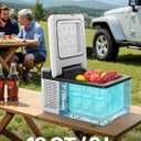 VEVOR 12V Car Refrigerator 10 QT, Portable Mini Freezer with APP Control, -4 to 68, 12/24V DC & 110-220V AC Compressor Cooler for Travel, Camping, Home, Road Trip
