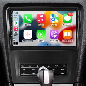 Android 12 Stereo Radio for Ford Mustang (2010-2014) Manual AC,10 inch IPS Screen Octa Core 3G+32G Build-in Wireless Carplay/Android Auto//WiFi/Bluetooth Free AHD Camera