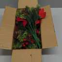 8PCS Artificial Flowers Bouquet Christmas Floral Pine Cones Red Fake Berry Picks Stems Holly Holiday Floral Picks for Xmas Tree Party Decoration DIY Indoor Table Centerpieces