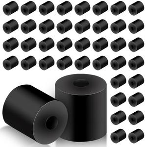 40 Pcs Black Rubber Spacers, Multi Purpose Rubber Spacer 3/4Inch OD x 1/4Inch ID x 3/4Inch Thickness, Rubber Bushing Anti Vibration Spacer Thick Rubber Washers for Vibration, Bolts, Home, Car Accessor