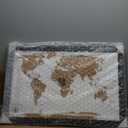 Push Pin Travel Map - Large 30" x 20" World Map Pin Board with Premium Push Pins made from Cork Board - Unique Custom Gift Idea for Travelers, Partner, Young Adults, and Parents