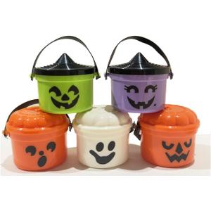 Spooky Mini Boo Bucket Figurines, Mini Boo Halloween Candy Bowl, Trick or Treat Event Props for Home Decoration
