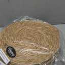 GENMOUS Woven Placemats Set of 10,12" Round Placemats Natural Water Hyacinth Boho Placemats,Farmhouse Rattan Chargers for Dinner Plates,Rustic Braided Wicker Table Mats for Dining Table, Home, Wedding