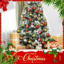 BBTO 40 Pcs Lime Green Mini Christmas Ball Ornaments 1.18inch Red and Green Christmas Ornaments Hanging Shatterproof Glitter Ball Decorations for Xmas Tree Wreath Garland Home Indoor Party Decor