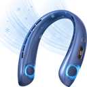 VEKK Neck Fan, Portable Bladeless Fan, 6000mAh Battery USB Rechargeable, LED Display, 360 Cooling Wearable Personal Fan, 3 Speeds, Quiet, Hands Free Neck Fans for Travel, Outdoor, Camping