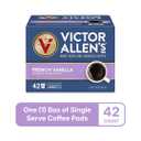 Victor Allen's Coffee French Vanilla Flavored Coffee, Medium Roast, 42 Count, Single Serve Coffee Pods for Keurig K-Cup Brewers (EXP 07/07/26)