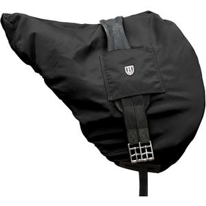 Harrison Howard Premium English Saddle Cover, Waterproof & Breathable Fleece-Lined Protective Saddle Cover (Dressage-One Size, Mars Black)