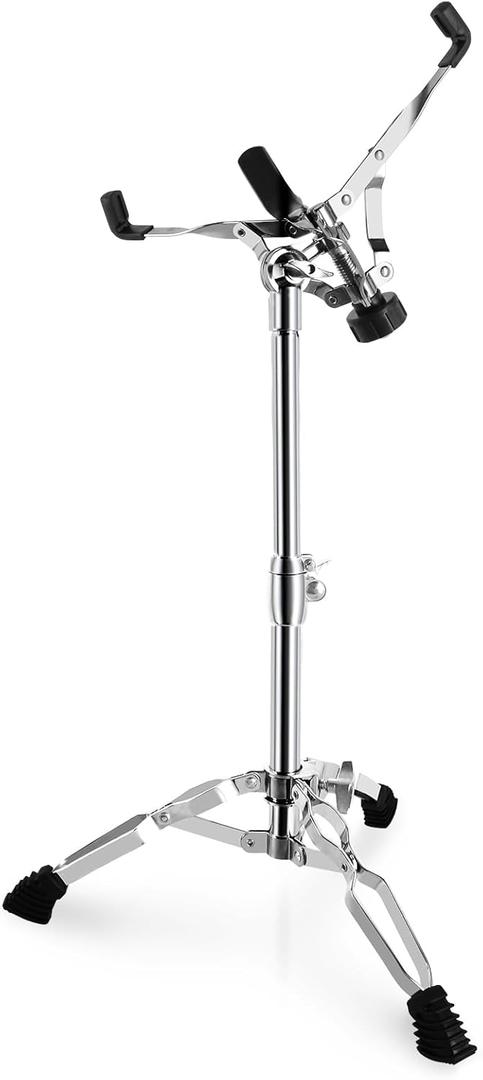 EASTROCK Snare Drum Stand Upgraded Height Adjustable with Drum Bracket Double Braced, Fit 10-14 Inches Dia Snare Drum Base Height Adjust From 14.5 inch to 22.4 inch