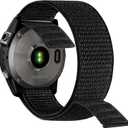 Abanen Hook and Loop Quick Dry 20mm Watch Band for Garmin Fenix 8 43mm / epix Pro 42mm / Fenix 7S/6S/5S, Woven Nylon Ultralight Sport Wristband Strap for Instinct 2S / Instinct E 40mm