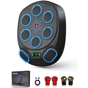 Yifengox New Smart Music Boxing Machine & Interactive Punching Trainer | 8-Target with LED Rhythm Lights & Wall Mount | Home Workout & Fun for Adults/Kids, Ideal Gift