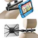FANGOR Tablet Holder for Car - [3 in 1 Adjustable Extension Arm] Upgraded iPad Holder for car Backseat with Holding Net, Road Trip Essentials for Kids, for 7-13" iPad Pro, Air, Mini, Galaxy, Fire HD