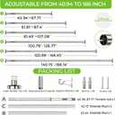 Heavy Duty Tension Curtain Rod No Drilling 41-166 Inch One-Click Adjustable