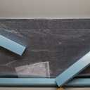 3-Pack Clamp-On Desk Dividers, 24 x 24 and 24 x 48 Inch, Dark Gray