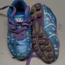 Toddler Blue And Purple Soccer Cleats With White Decor, Size 8.5 